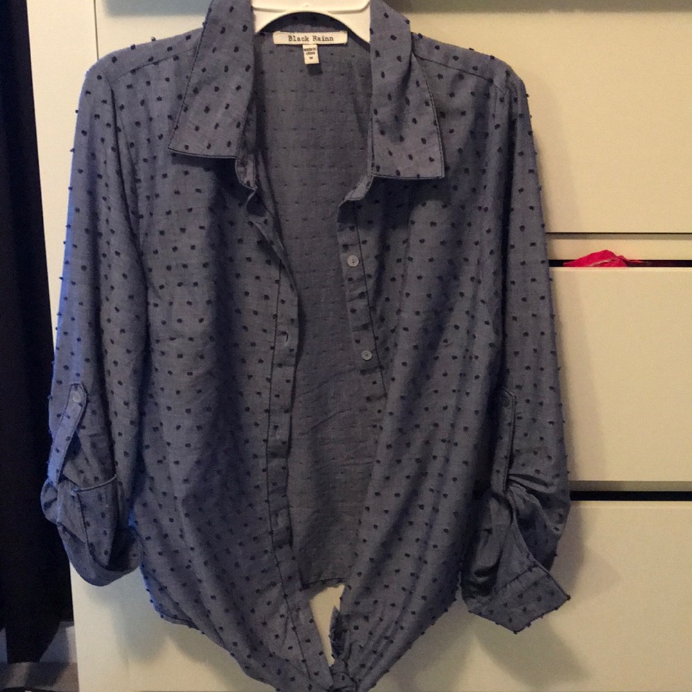 Button up, tie shirt